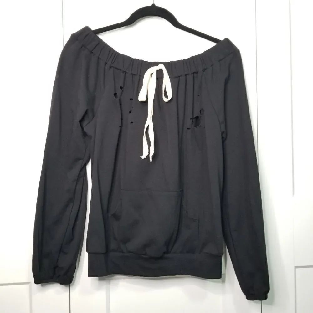 NEW!! Off the shoulder sweater top with cutouts